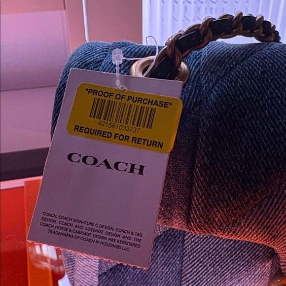 Coach Quilt Denim Tabby 20 bag new with tags and dustbag - Picture 10 of 12